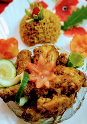 A picture of Meethi lemon chicken.