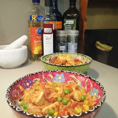 A picture of Mark's Chicken & Chorizo Jumbalaya.