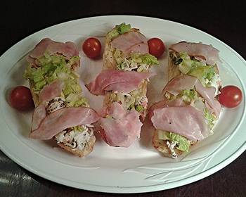 Without Fail Serving Recipe Crab Salad with Ham Crostini Practical Delicious