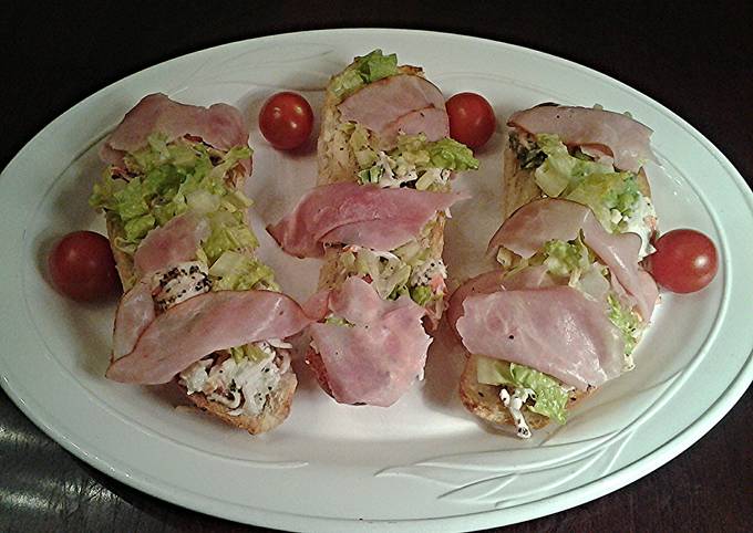 Easiest Way to Make Any-night-of-the-week Crab Salad with Ham Crostini