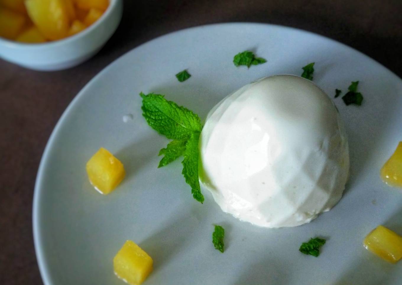 Panna cotta de piña colada 🥥🍍