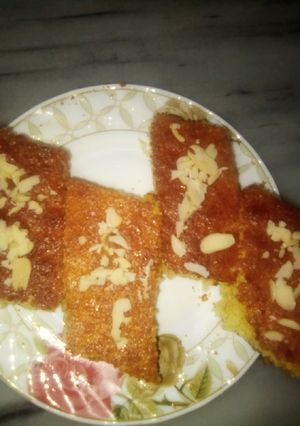 صورة لوصفة بسبوسة
