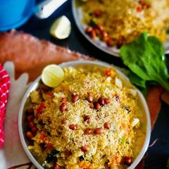Palak Poha A picture of Palak Poha.