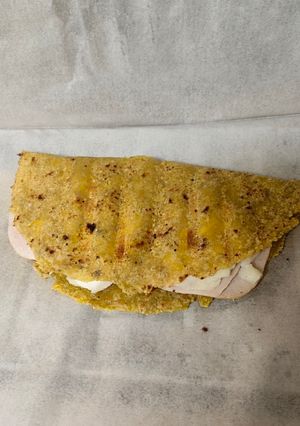 Una foto de Tortitas de plátano macho