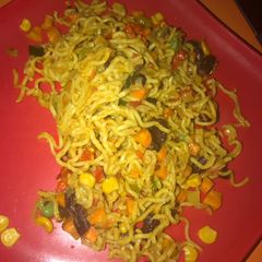 Vegetable noodles A picture of Vegetable noodles.