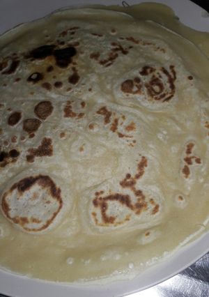 Una foto de Panqueques hecho con leche