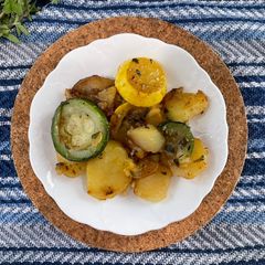 A picture of Potato, Zucchini, and Yellow Squash Tourlou.