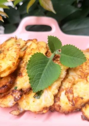 Hình của món Bánh bắp chiên trứng.