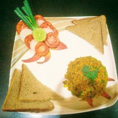 A picture of Soya granules bhurji.