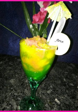 A picture of #Ramadan.. Fruit ice slush.