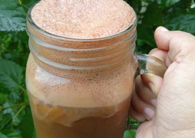 Resep Iced Coffee With Choco Milk Foam Oleh Devalesha Kitchen Cookpad