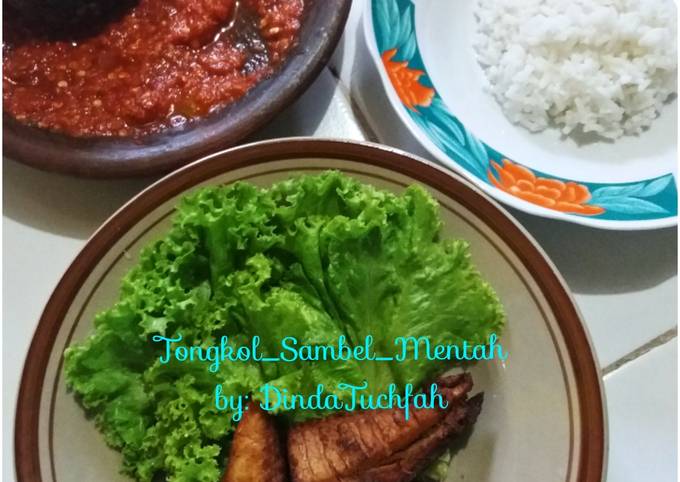 Tongkol goreng sambal mentah