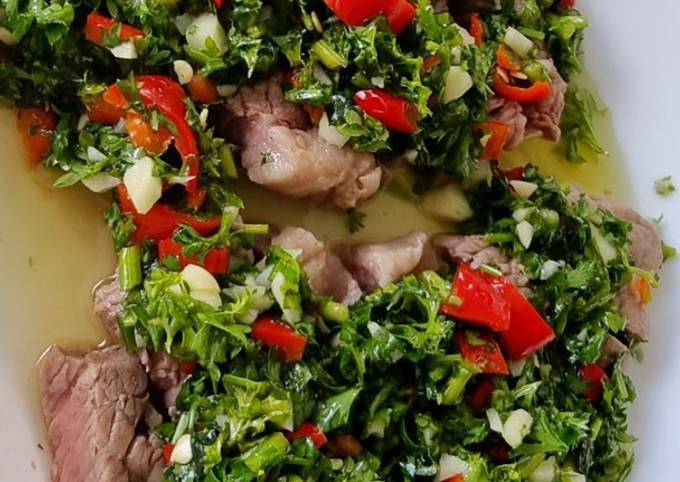 Recipe of Homemade Chimichurri steak