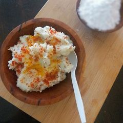 A picture of Rice khichu (Gujrati recipy).