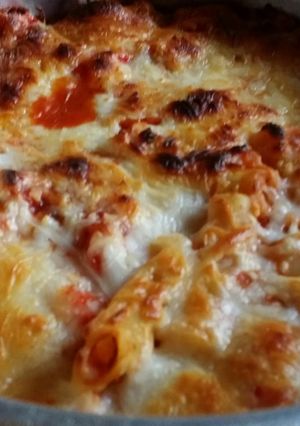 A picture of Iz's Baked Ziti Something or Other.