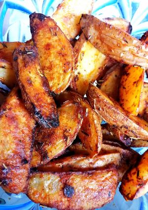 Ropogós steak burgonya Vivien módra 🍟 recept fotója