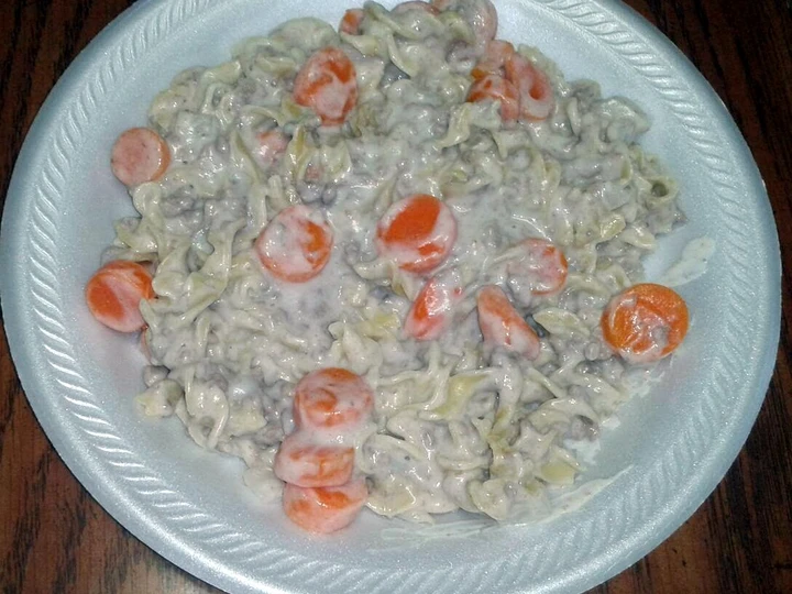 Easy Way Prepare Recipe creamy beef,carrot and noodle baked stroganoff that is Can Pamper Your Tongue, So Delicious}