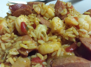 A picture of Busy day Shrimp & Sausage Jambalaya.