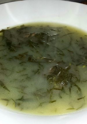 A picture of Caldo Verde (kale soup).