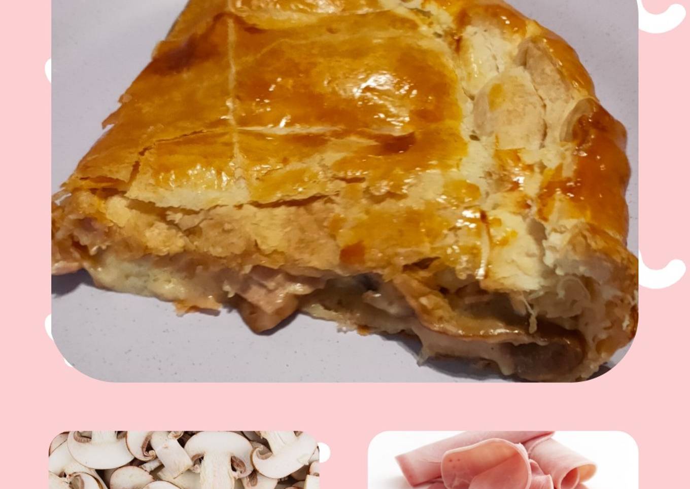 Croustade jambon champignons