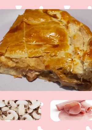 Une photo de Croustade jambon champignons