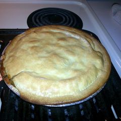 A picture of 4 ingredient easy chicken pot pie.