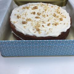 A picture of Egg free carrot cake.