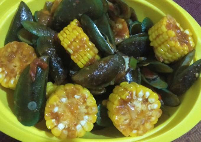 Kerang Hijau Asam Manis