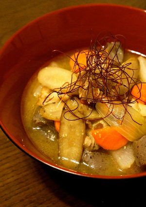 A picture of From a Chef's Kitchen! The Secret to Easy and Super Delicious Tonjiru (Pork Miso Soup).