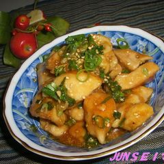 A picture of Tender Chicken Breast with Sweet and Salty Mayonnaise.