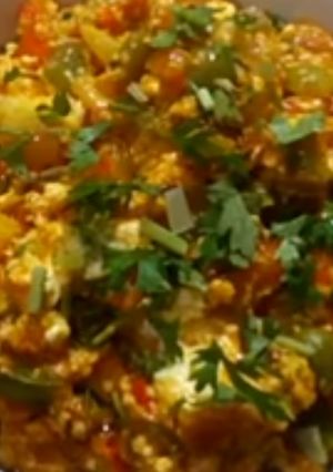 A picture of Matar Paneer bhurji.
