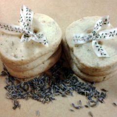 A picture of Lemon Lavender Shortbread Cookies.