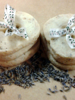 A picture of Lemon Lavender Shortbread Cookies.