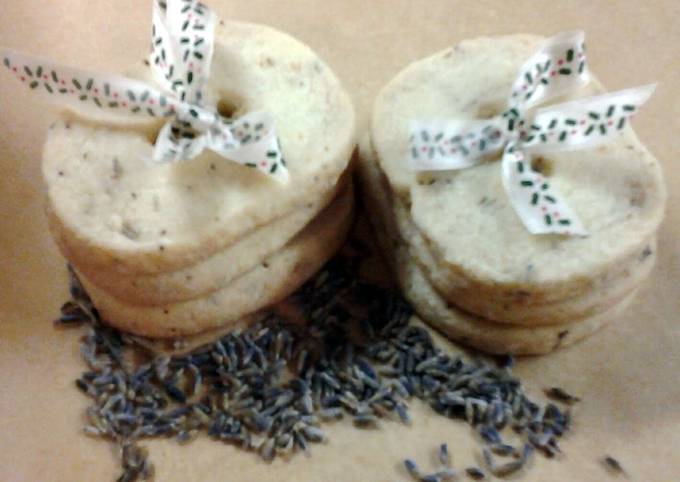 Lemon Lavender Shortbread Cookies