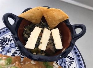 Una foto de Huitlacoche con cerdo