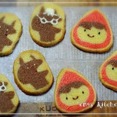 A picture of Cute Little Red Riding Hood Icebox Cookies.