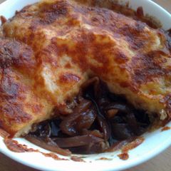 A picture of Vickys French/Scottish Onion Soup, GF DF EF SF NF.