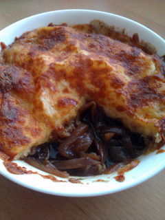 A picture of Vickys French/Scottish Onion Soup, GF DF EF SF NF.