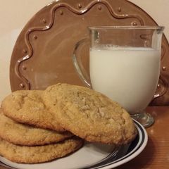 Peanut butter banana cookies A picture of Peanut butter banana cookies.