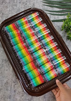 Foto resep Mini Roll Rainbow Cake