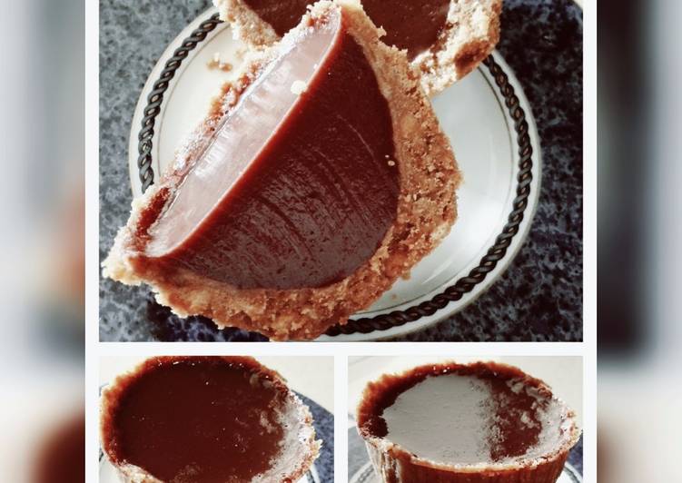 Langkah Mudah untuk Menyiapkan Unbaked chocolate puding pie, Bikin Ngiler
