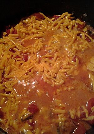 A picture of Cheeseburger stew.