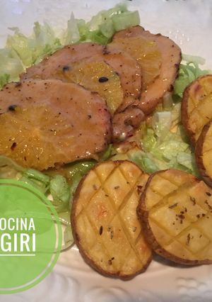 Una foto de Lomo de Cerdo Passion Fruit&Orange #lacocinadegiri