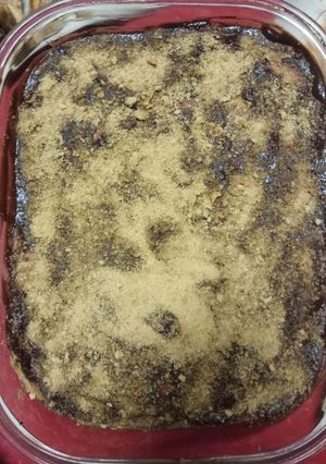 Una foto de Tarta de galletas y chocolate sin huevo y sin horno