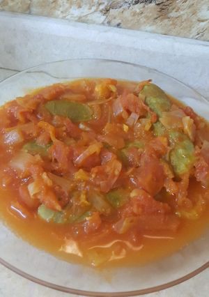 صورة لوصفة مكمور الكوسى بطريقة صحية (دايت) 🥒🍅