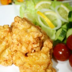 A picture of Garlic Mayo Flavored Karaage Fried Chicken.