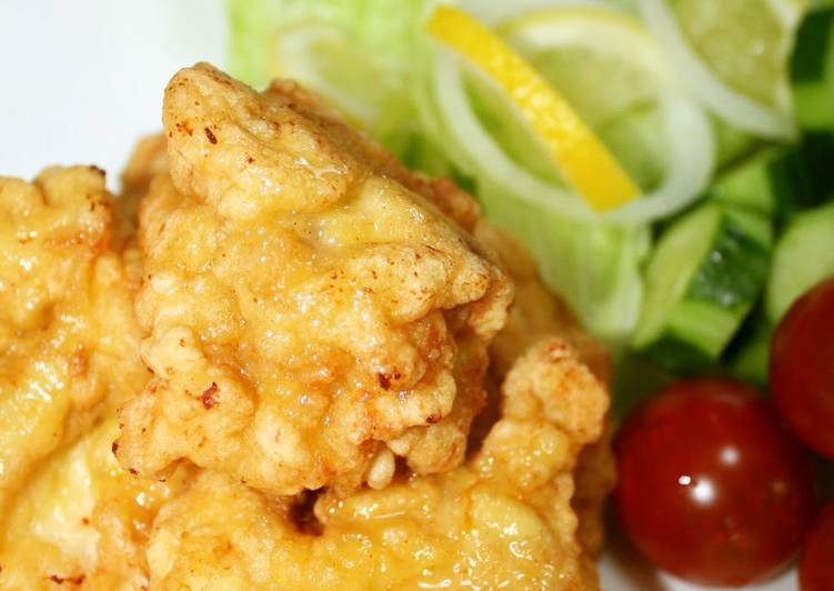 Easiest Way to Make Favorite Garlic Mayo Flavored Karaage Fried Chicken