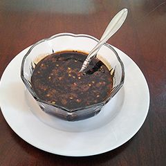 A picture of Asian Spicy Sweet and Sour Glaze for Meats, Seafood and Vegetables.