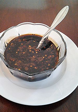A picture of Asian Spicy Sweet and Sour Glaze for Meats, Seafood and Vegetables.
