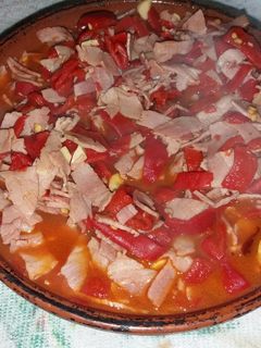 Una foto de Lacón con pimiento rojo de piquillo